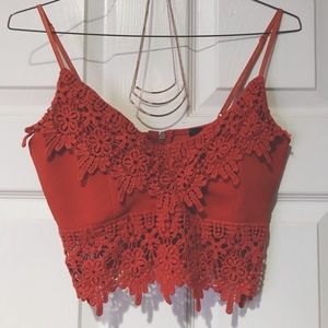 Burnt orange Windsor Crop